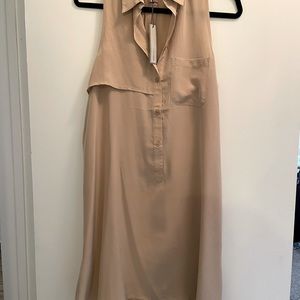 NWT Emilie Andrew Beige Silk Tunic